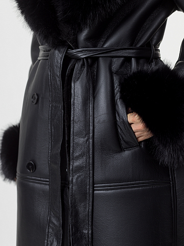 Пальто для женщин из Экокожи (иск.мех)