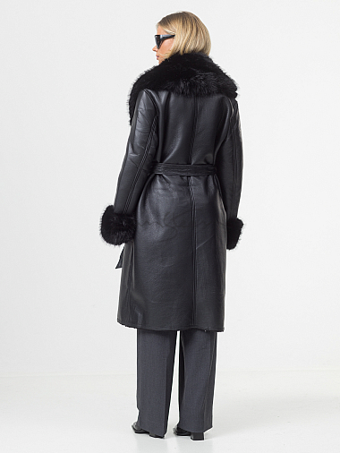 Пальто для женщин из Экокожи (иск.мех)