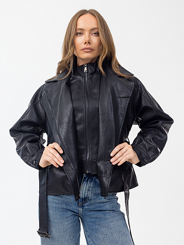 Куртка женская (эко-кожа) демисезон