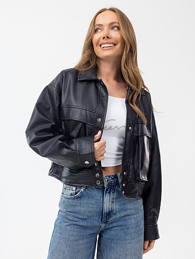 Куртка женская (эко-кожа) демисезон